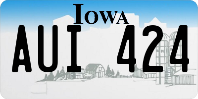 IA license plate AUI424