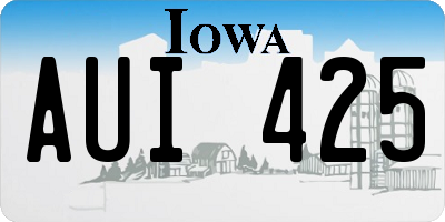 IA license plate AUI425