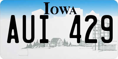 IA license plate AUI429