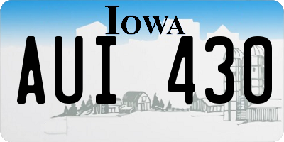IA license plate AUI430