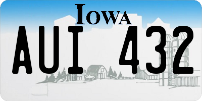 IA license plate AUI432