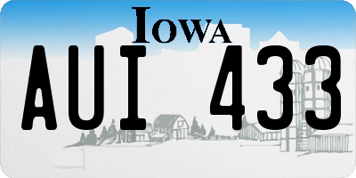 IA license plate AUI433