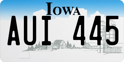 IA license plate AUI445