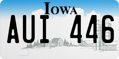 IA license plate AUI446