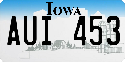 IA license plate AUI453