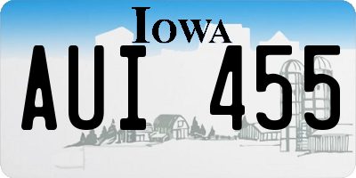 IA license plate AUI455