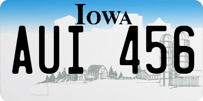 IA license plate AUI456