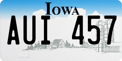 IA license plate AUI457