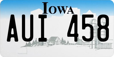 IA license plate AUI458