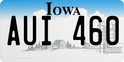 IA license plate AUI460