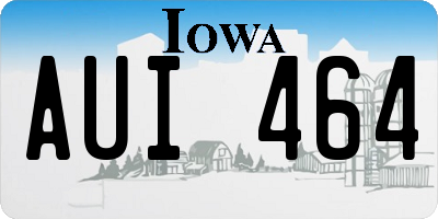IA license plate AUI464