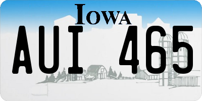 IA license plate AUI465