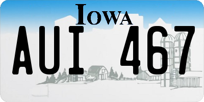 IA license plate AUI467