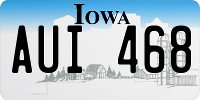 IA license plate AUI468