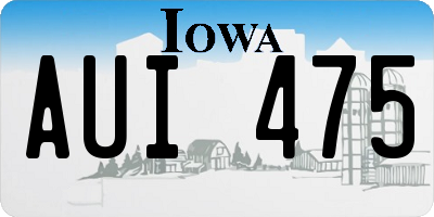 IA license plate AUI475