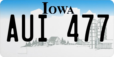 IA license plate AUI477