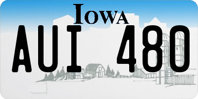 IA license plate AUI480