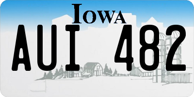 IA license plate AUI482