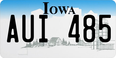 IA license plate AUI485