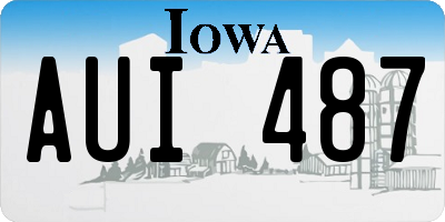 IA license plate AUI487
