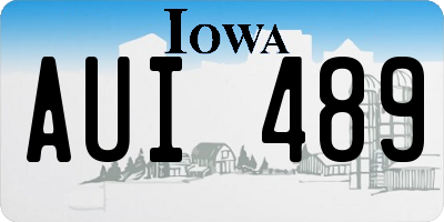 IA license plate AUI489