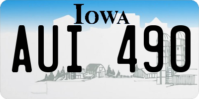 IA license plate AUI490
