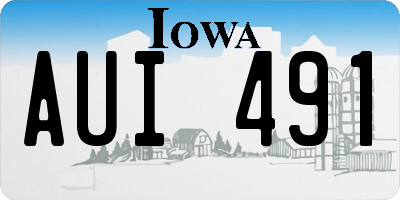 IA license plate AUI491