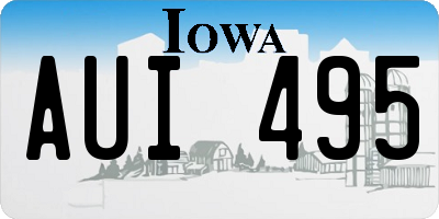 IA license plate AUI495