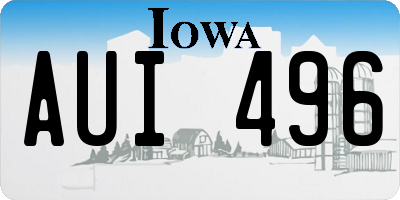 IA license plate AUI496