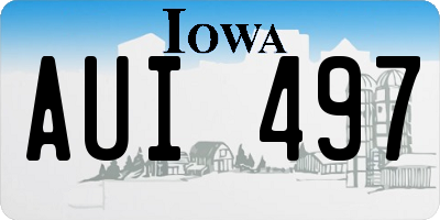 IA license plate AUI497