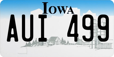 IA license plate AUI499