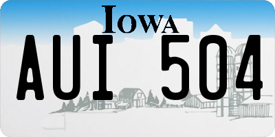 IA license plate AUI504