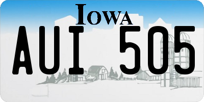 IA license plate AUI505