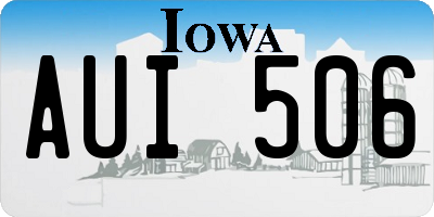 IA license plate AUI506