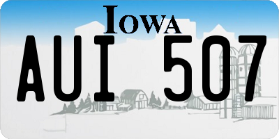 IA license plate AUI507