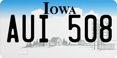 IA license plate AUI508