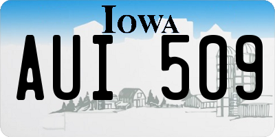 IA license plate AUI509