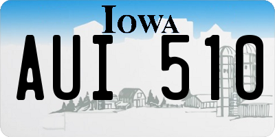 IA license plate AUI510