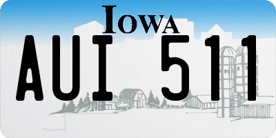 IA license plate AUI511