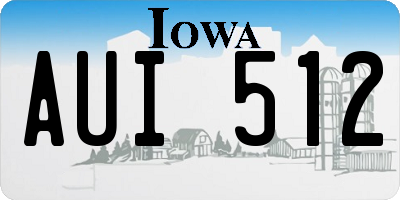 IA license plate AUI512