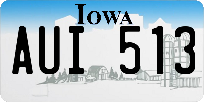 IA license plate AUI513