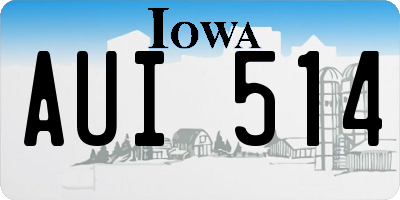IA license plate AUI514