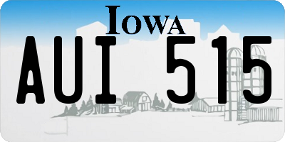 IA license plate AUI515