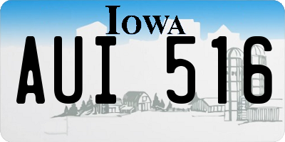 IA license plate AUI516