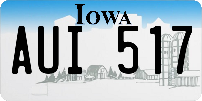 IA license plate AUI517