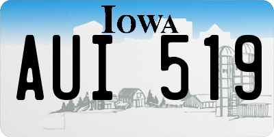 IA license plate AUI519