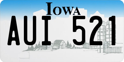 IA license plate AUI521