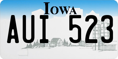 IA license plate AUI523