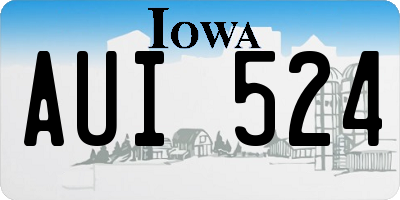 IA license plate AUI524