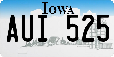 IA license plate AUI525